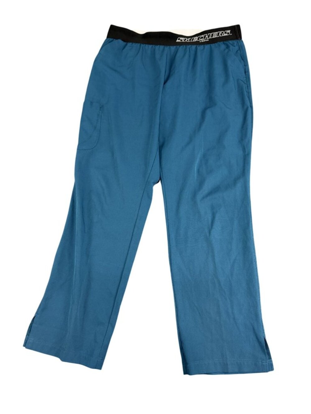 Skechers By Barco Womens Blue Scrub Pants With Elastic Waistband LP